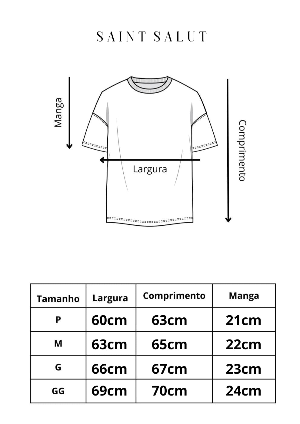 Guia de medidas — Boxy TEE Double 