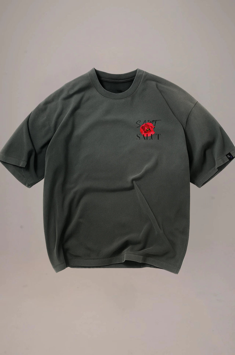 Coquelicot Oversized Tee Dark Grey