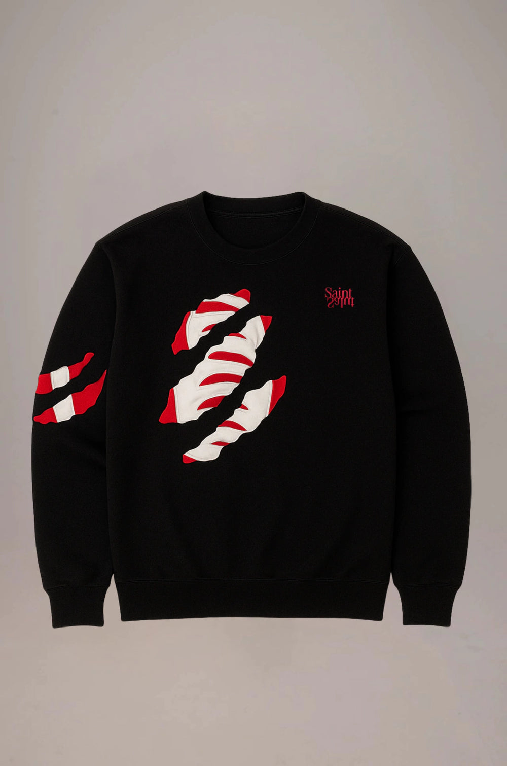 Fleece Crewneck Frracture "Neroblood"