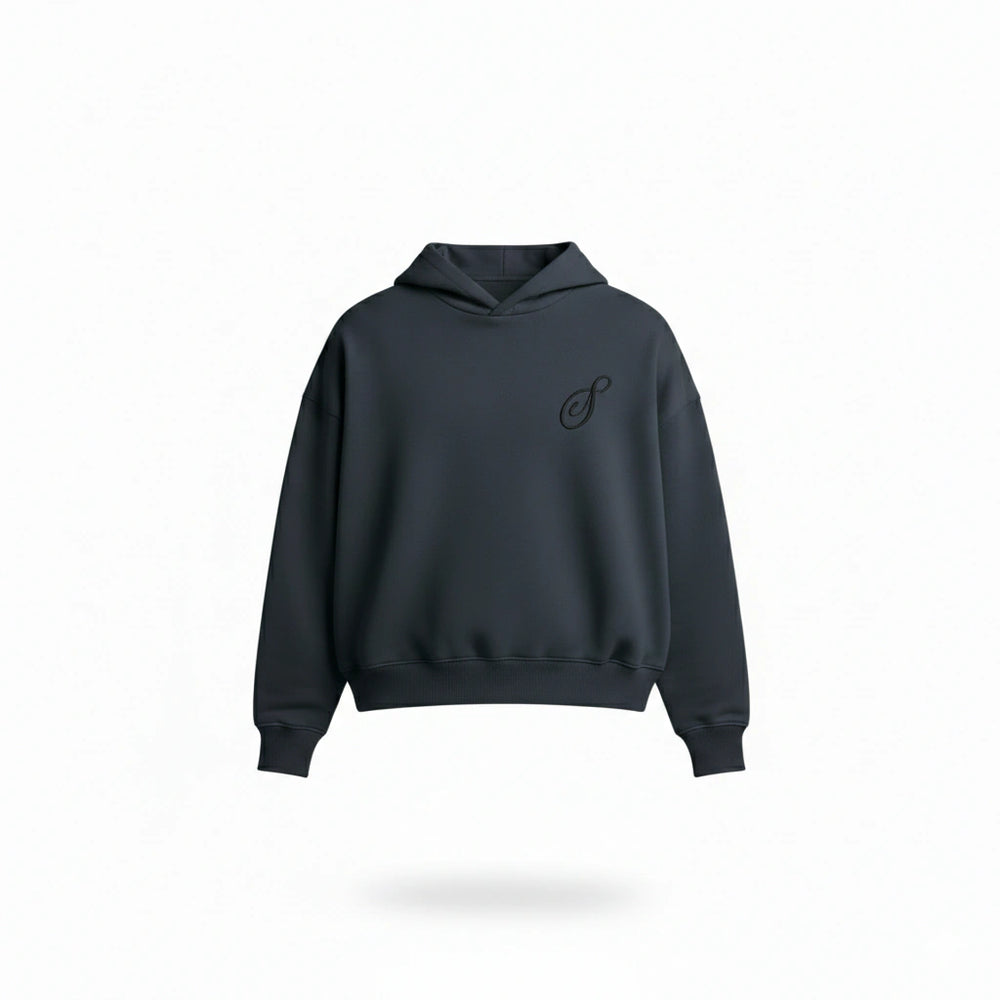 BOXY HODDIE-BLUE NAVY