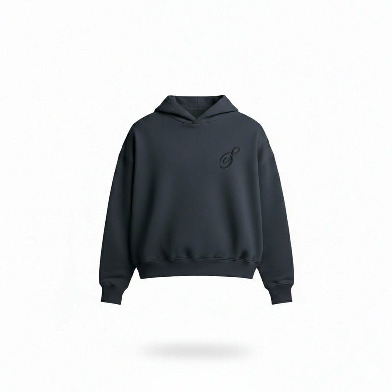 BOXY HODDIE-BLUE NAVY