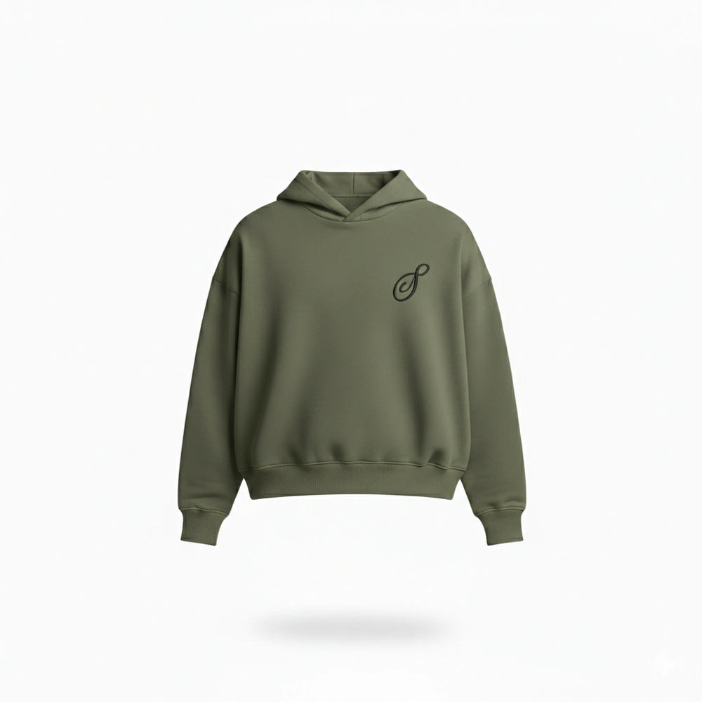 BOXY HODDIE- OLIVE