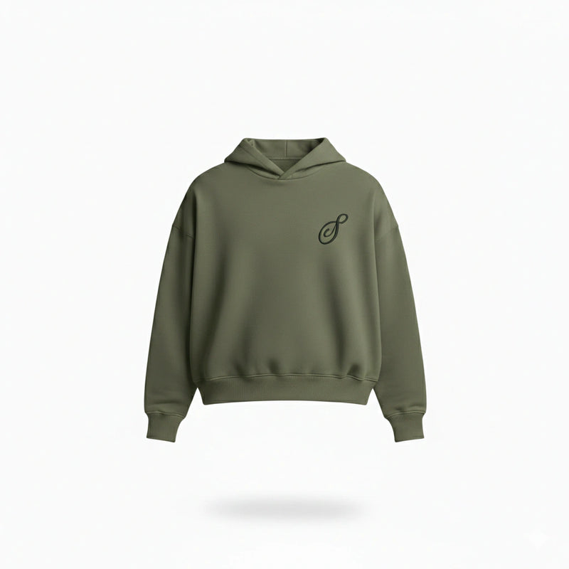 BOXY HODDIE- OLIVE