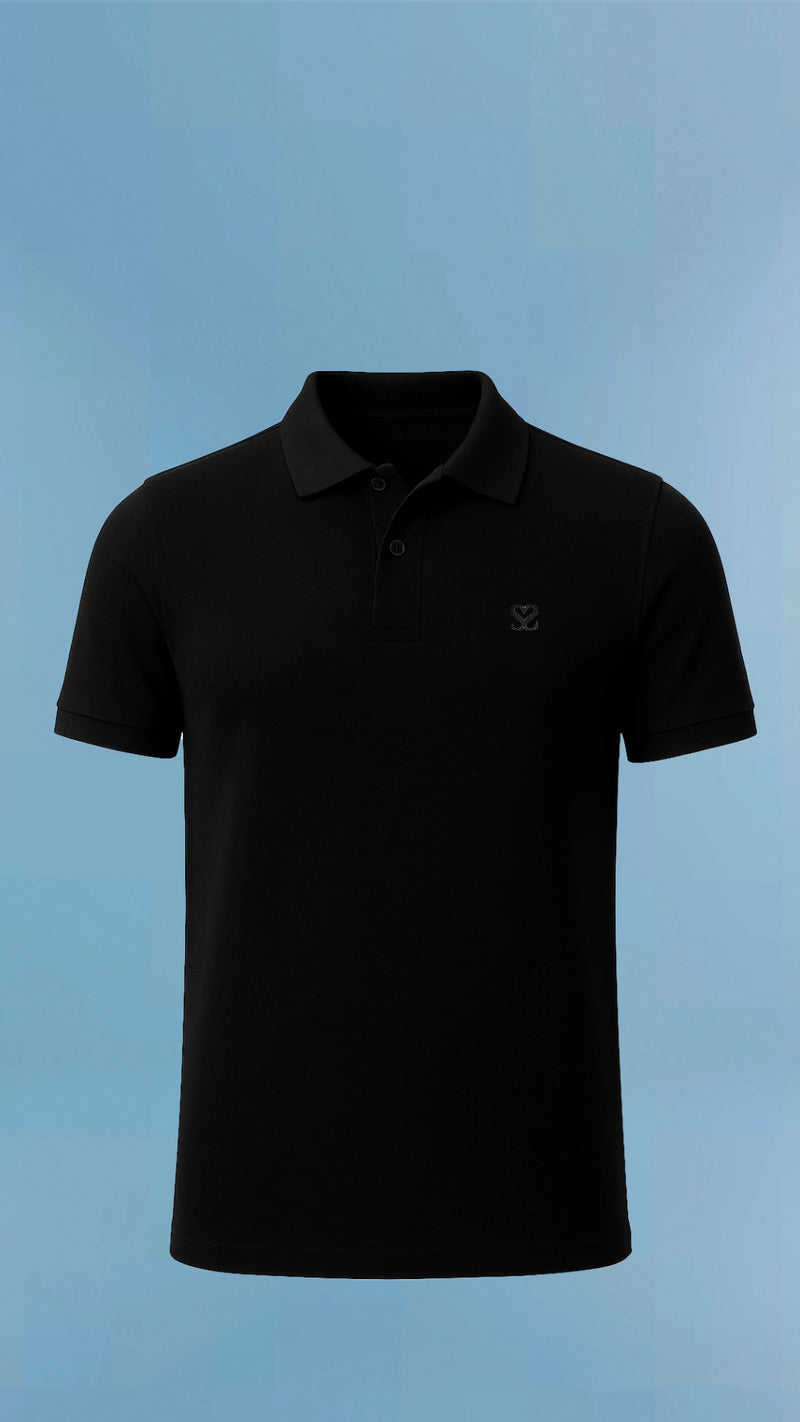 Polo Pima Double "S" Black
