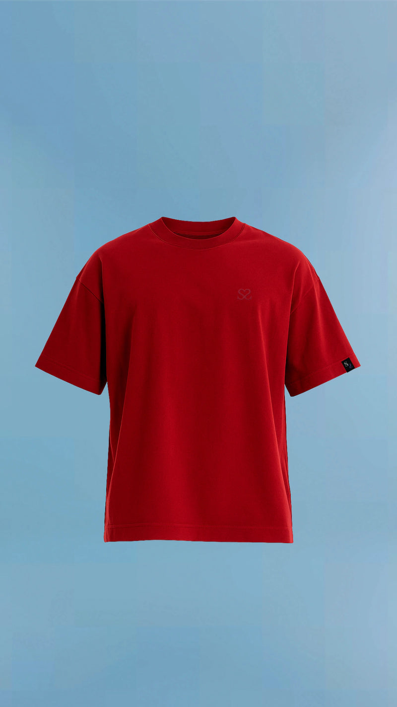Boxy TEE Double "S" Rouge