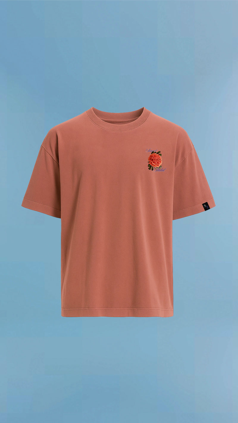 T-Shirt Chrysanthème Terre Cuite
